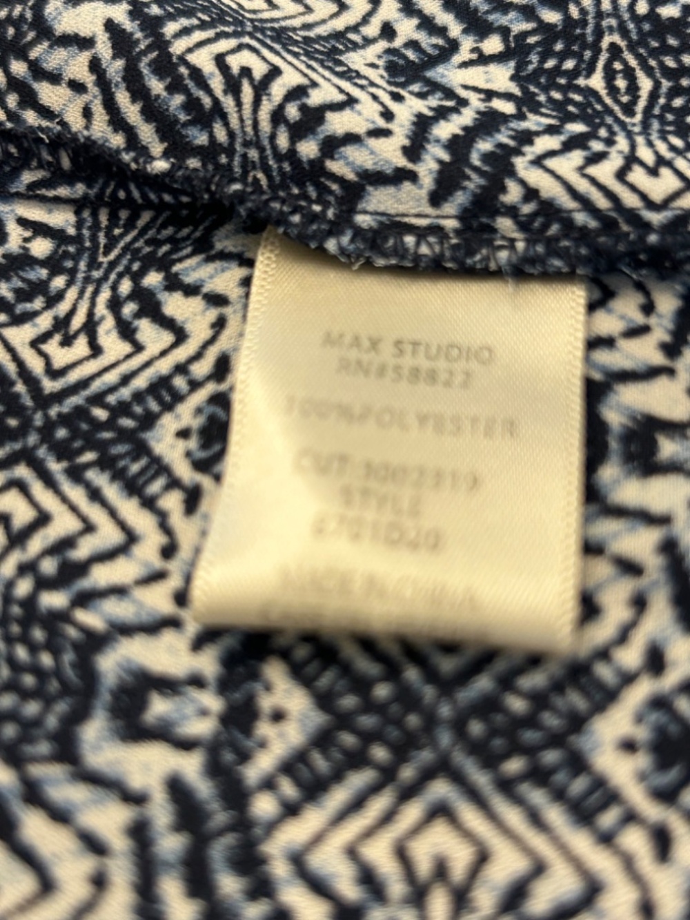 Max Studio Navy and White Kimono, size XL - Picture 5 of 6